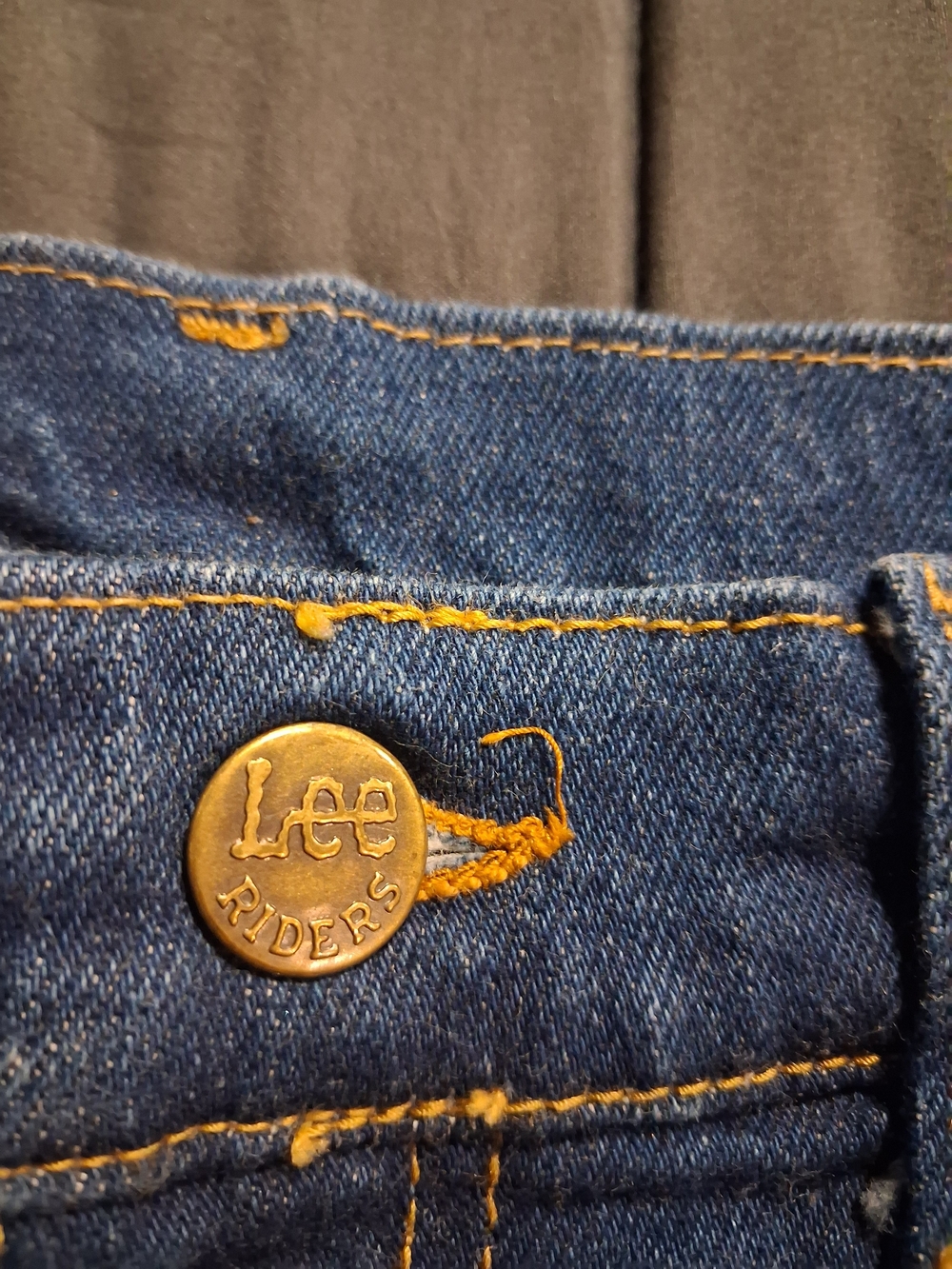 Lee Dark Blue Denim Jeans with Yellow Stitching